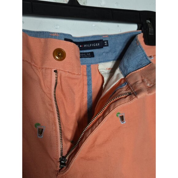 Tommy Hilfiger Mens Drink Embroidered Classic Fit Shorts Size 34 Preppy Vacation - Picture 9 of 12